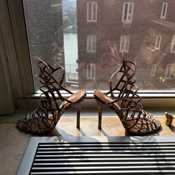 Steve Madden slithur caged heels, floral color multi print - Picture 1 of 4